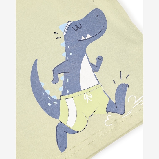 Conjunto Carter's infantil menino em algodão dinossauro 2 peças - Multicor