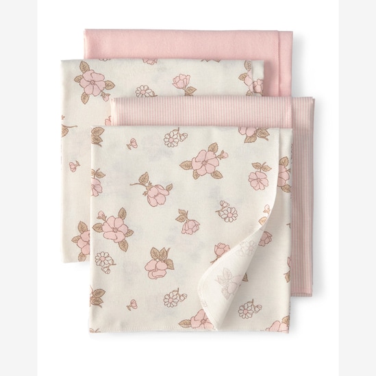 Enxoval Carter's bebê menina floral + caixa de presente P 12 peças - Multicor