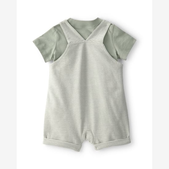 Kit Carter's jardineira com sapato bebê menino + caixa de presente P - Multicor