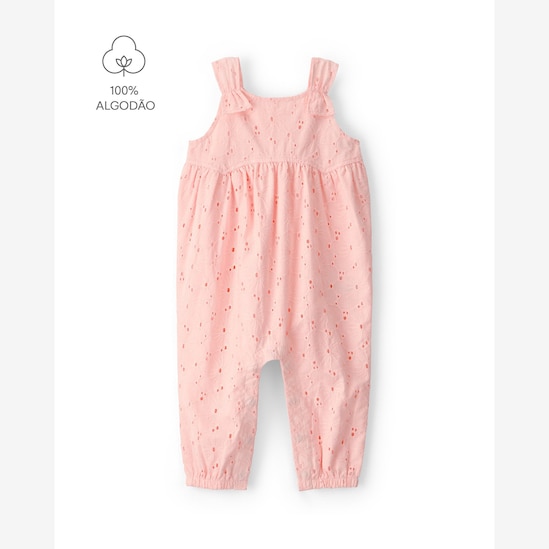 Jardineira Carter's com chapéu bebê menina + caixa de presente P - Multicor