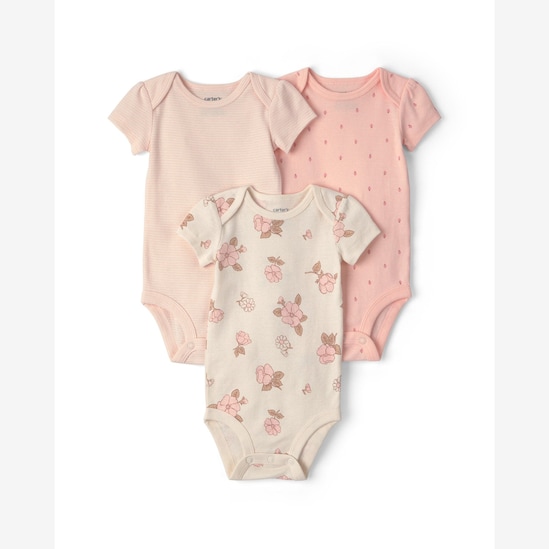 Enxoval Carter's bebê menina em algodão 8 peças - Multicor