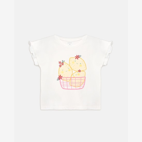Conjunto Carter's com óculos UV50+ infantil menina limão 3 peças