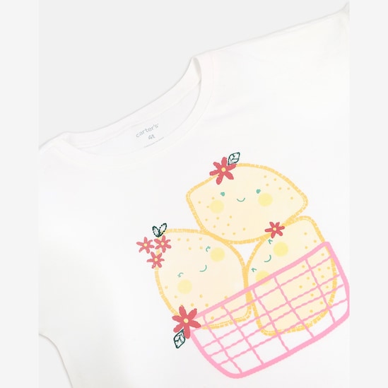 Conjunto Carter's com óculos UV50+ infantil menina limão 3 peças