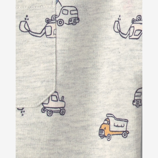 Conjunto Carter's com sapato bebê menino estampado + caixa de presente M 4 peças