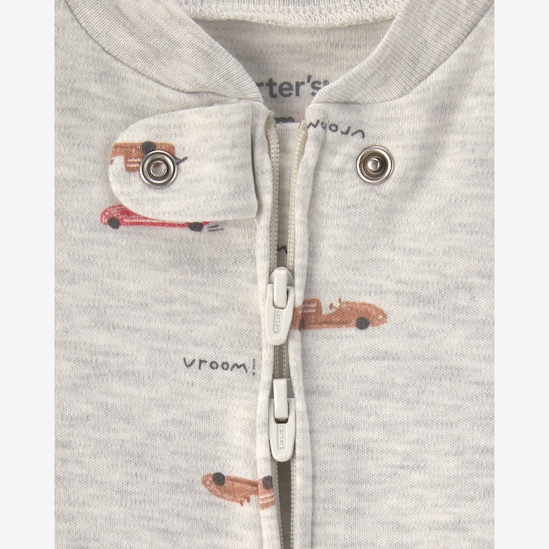 Macacão Carter's com pezinho bebê menino estampado 3 peças