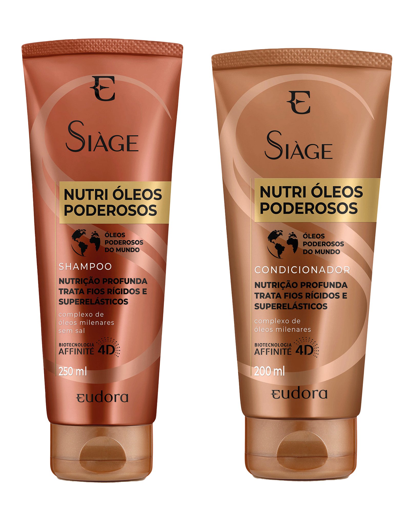 Kit shampoo 250ml + condicionador 200ml Siàge Nutri Óleos Poderosos | Eudora