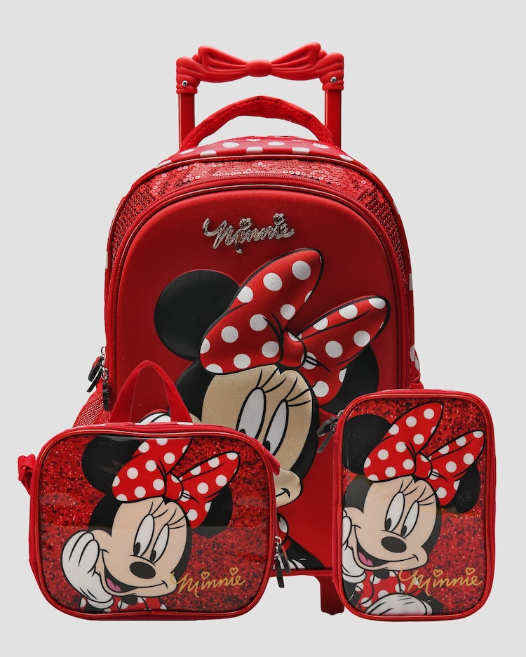Riachuelo Kit mochila infantil com rodinha lancheira estojo