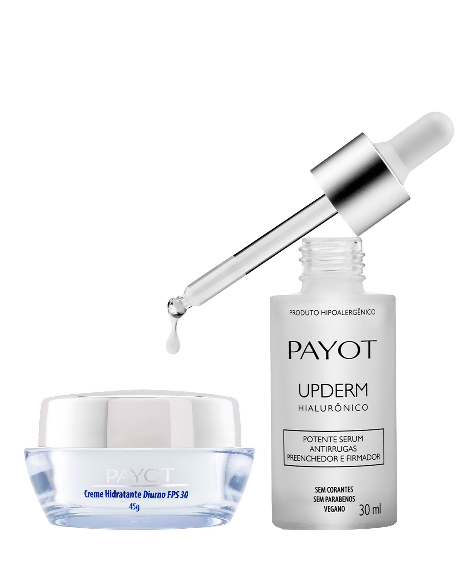 Kit creme hidratante facial diurno 45g + sérum Upderm 30ml | Payot