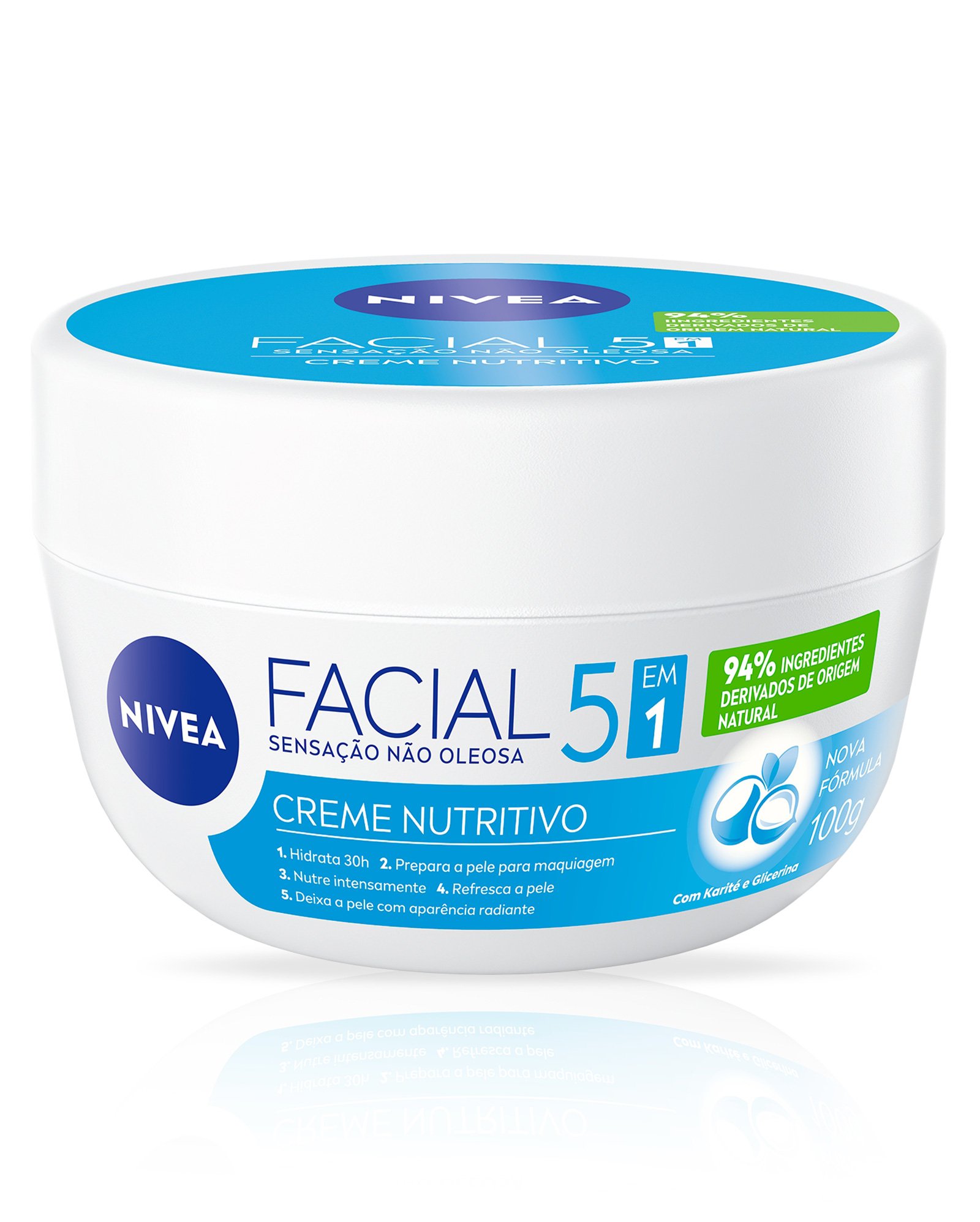 Kit creme corporal Milk profunda 400ml + creme facial nutritivo 100g | Nivea