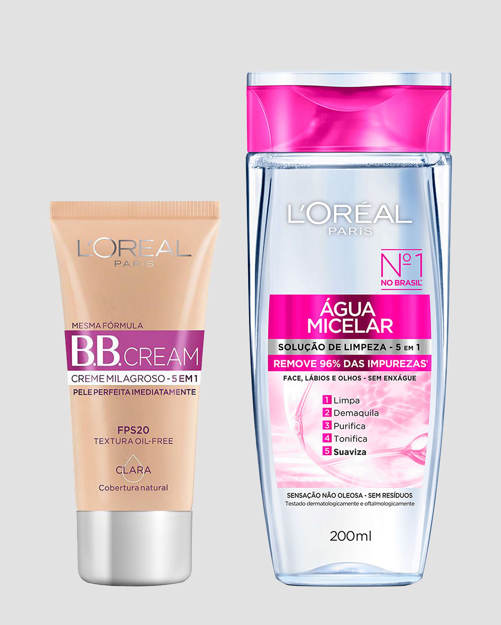Kit água micelar 200ml + base BB Cream 30ml | L'Oréal Paris