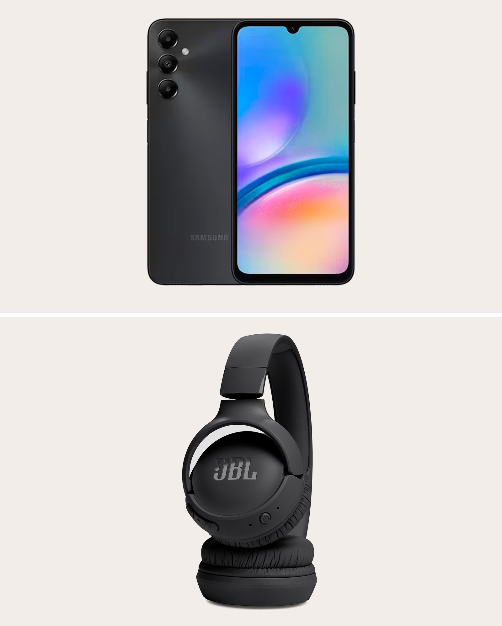 Kit smartphone Galaxy A05s 128GB 4G + fone de ouvido Tune T520BT | Samsung + JBL