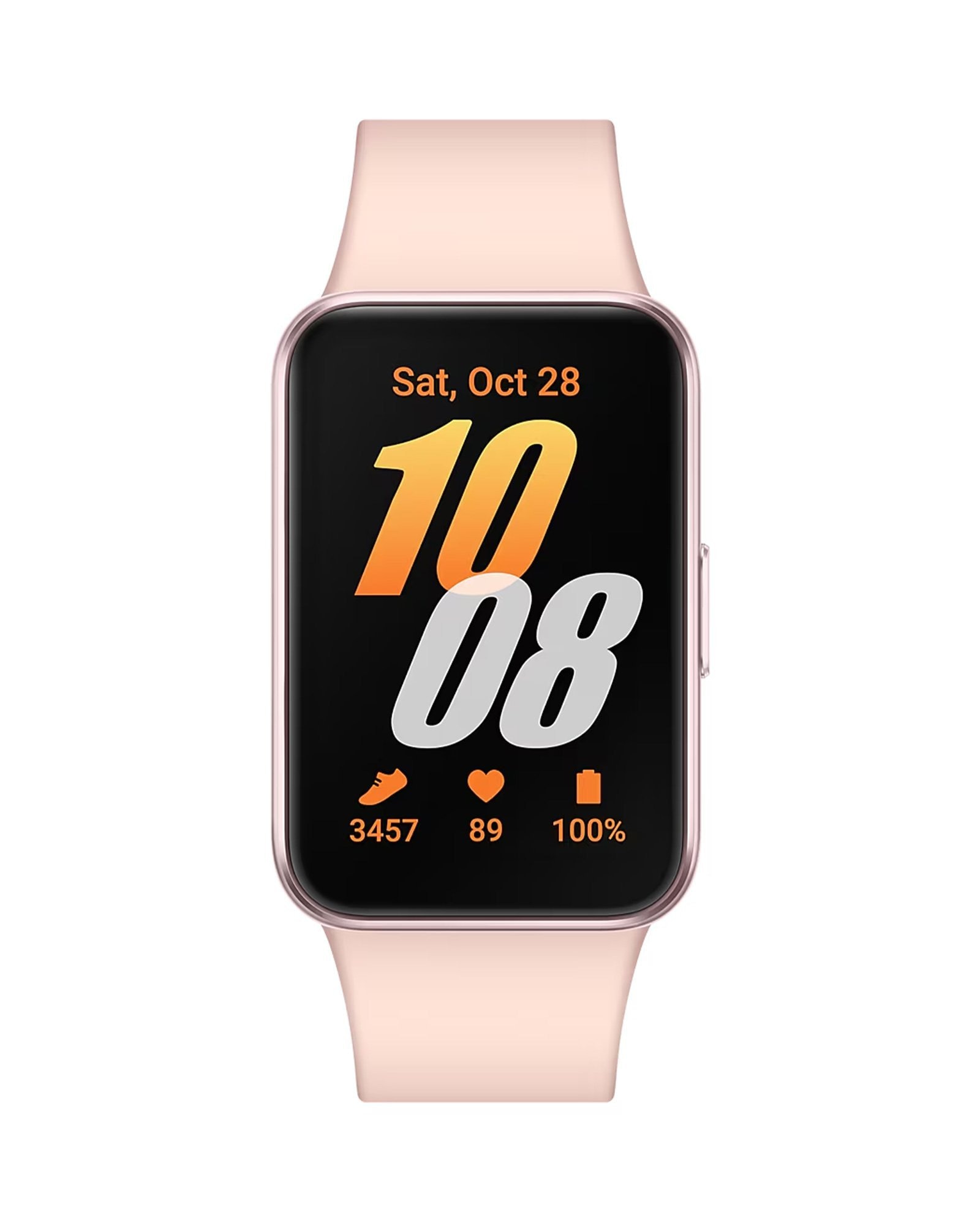 Kit smartwatch Galaxy Fit3 rosa + fone de ouvido Buds FE cinza | Samsung