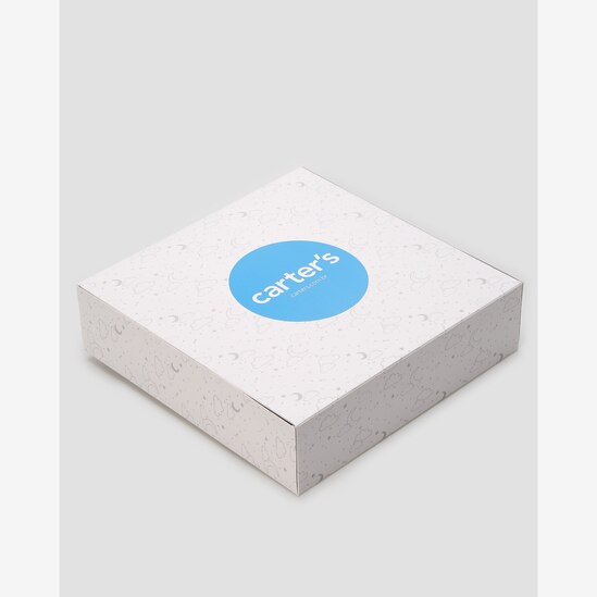 Enxoval bebê 7 peças listrado e floral + caixa de presente M | Carter's