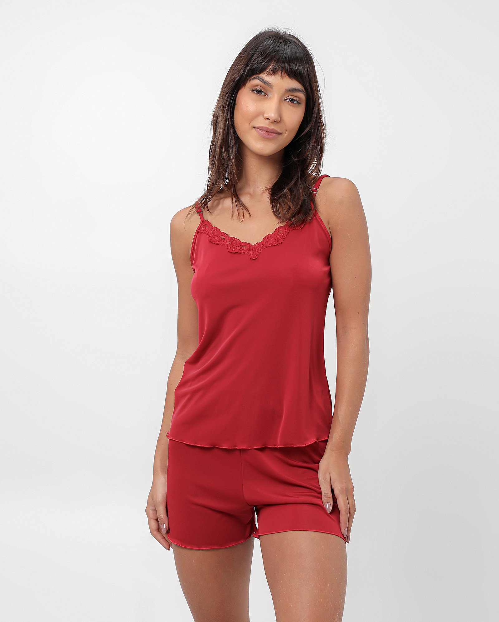 Kit short doll 2 peças de poliamida rendado multicor | Riachuelo