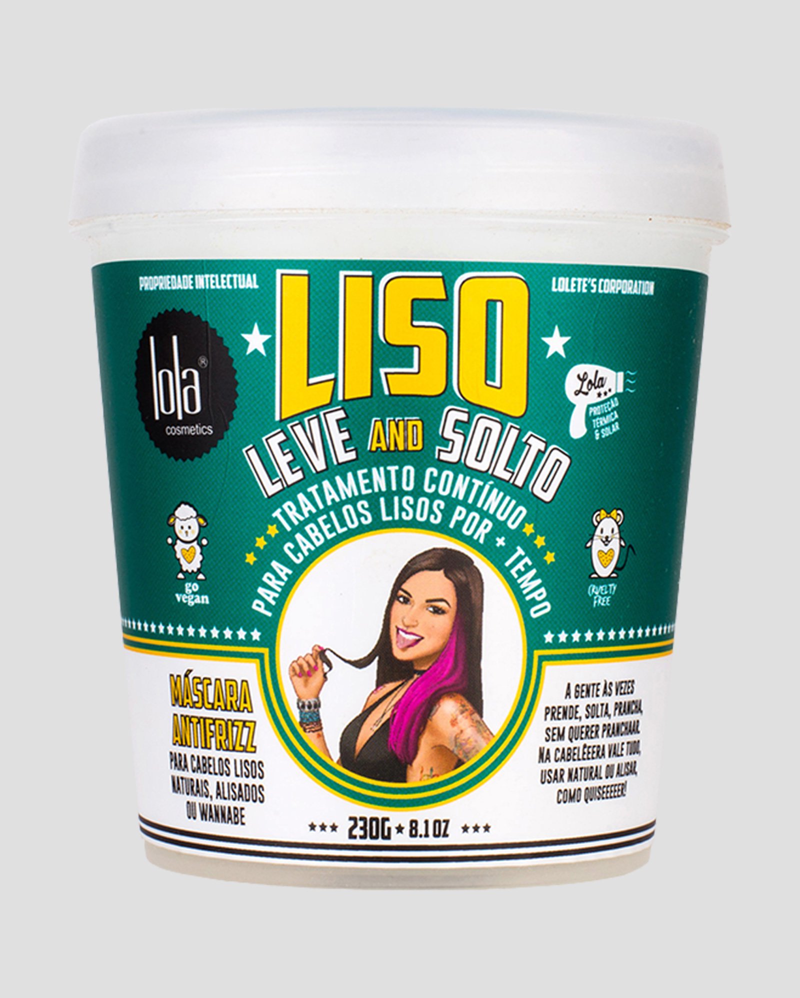 Kit máscara tratamento Liso Leve and Solto 230g + spray antifrizz 200ml | Lola Cosmetics