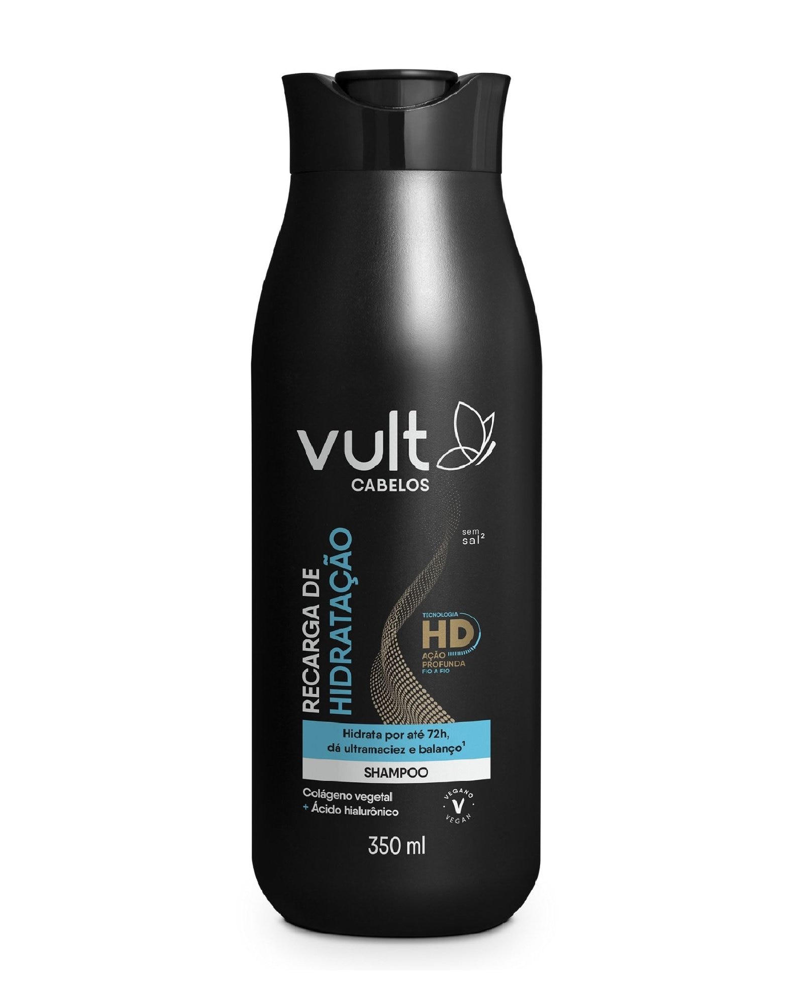 Kit shampoo recarga de hidratação 350ml + condicionador 325ml + leave-in 100ml + máscara 250g | Vult