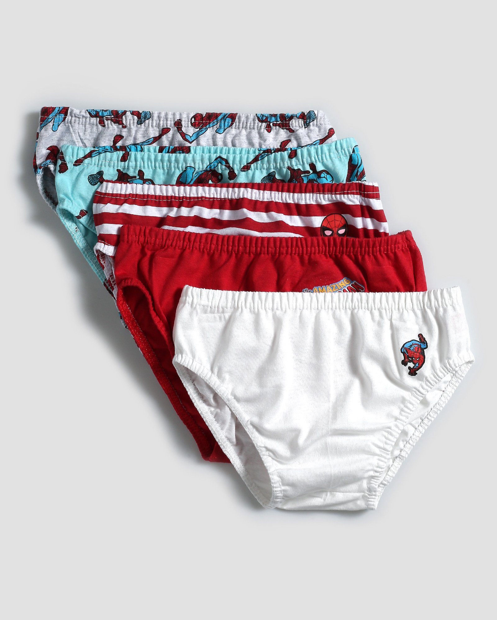 Kit cueca infantil slip 10 peças Os Vingadores Homem-Aranha 2-10A multicor | Marvel