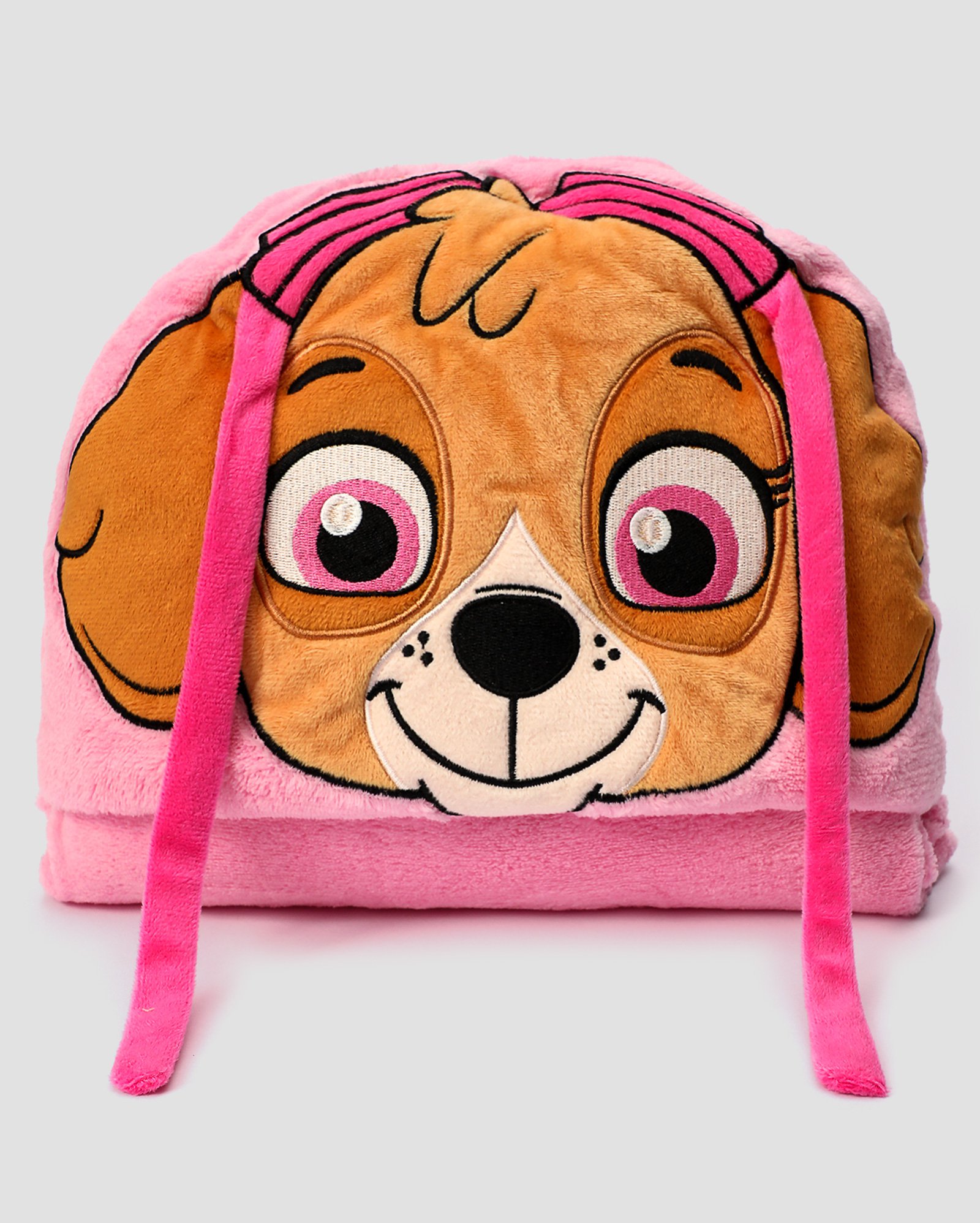 Kit jogo de cama solteiro 2 peças + manta infantil com capuz Skye Patrulha Canina com capuz multicor | Paramount