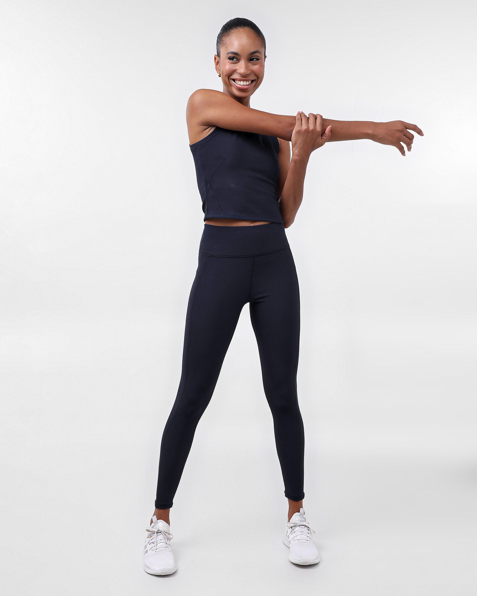 Kit conjunto esportivo feminino canelado bolso funcional azul | BodyWork by Riachuelo