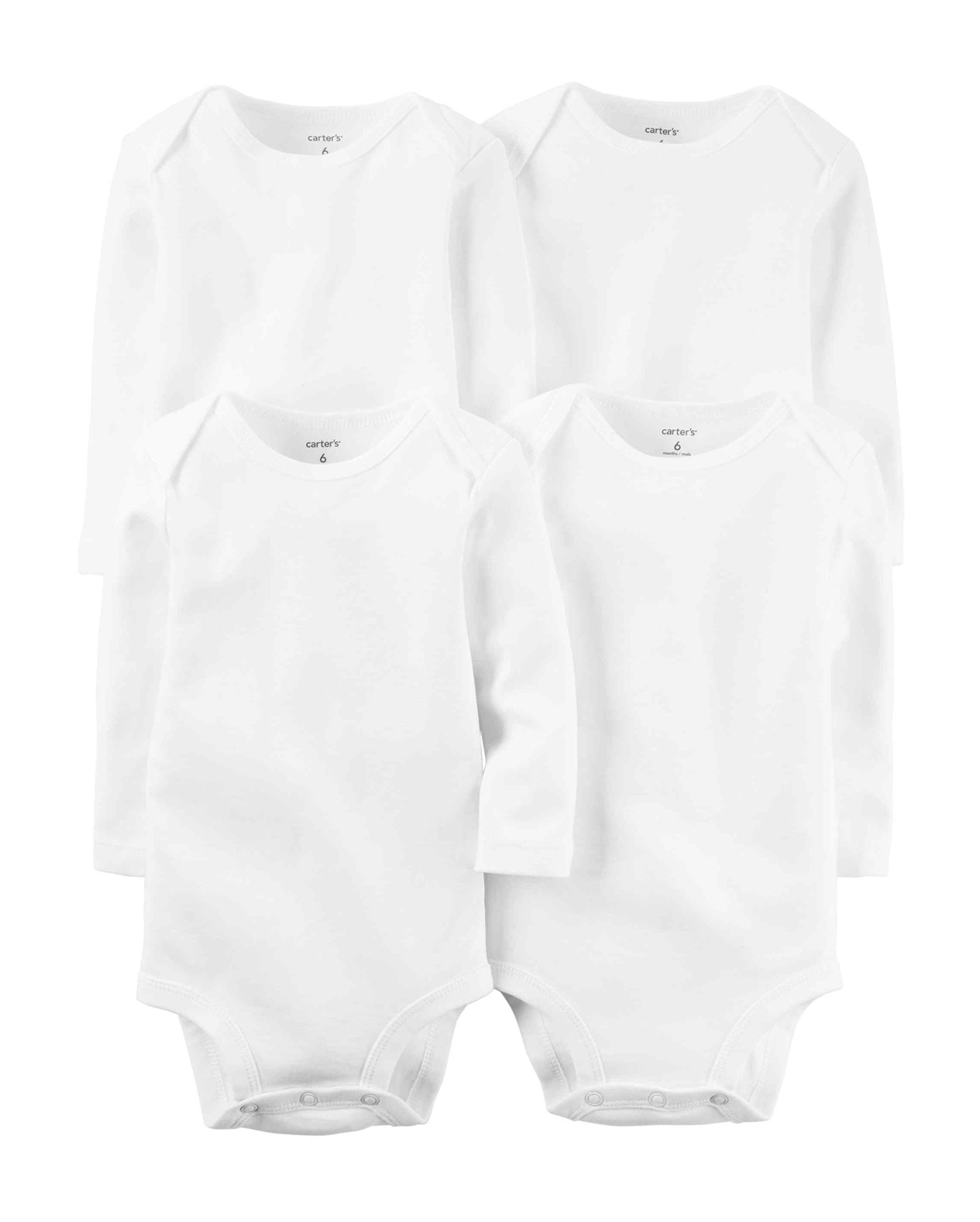 Kit body bebê 8 peças manga longa branco | Carter's