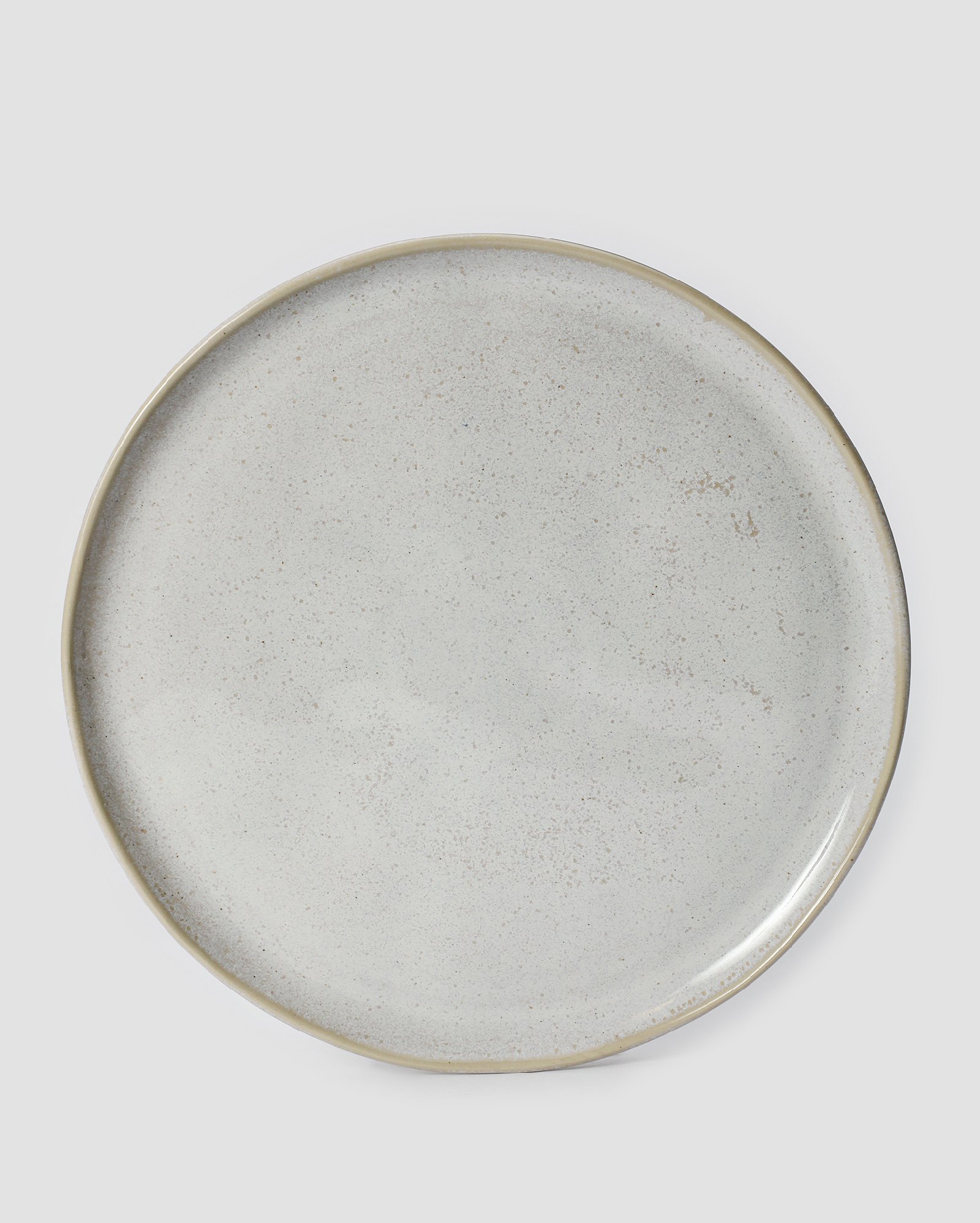 Conjunto prato raso 4 peças de stoneware Latte 27cm cinza | Porto Brasil