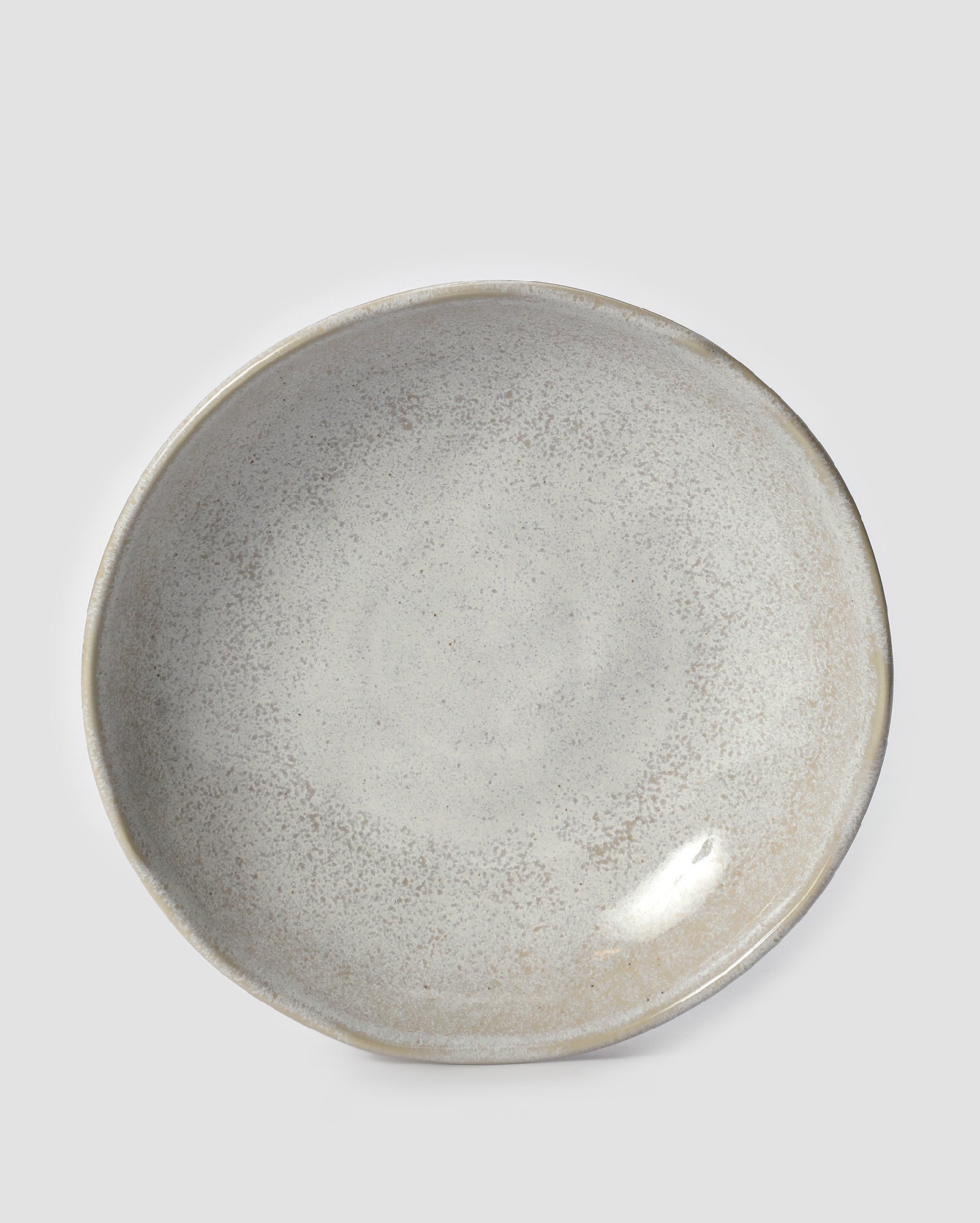 Conjunto prato fundo 4 peças de stoneware Latte 22cm cinza | Porto Brasil