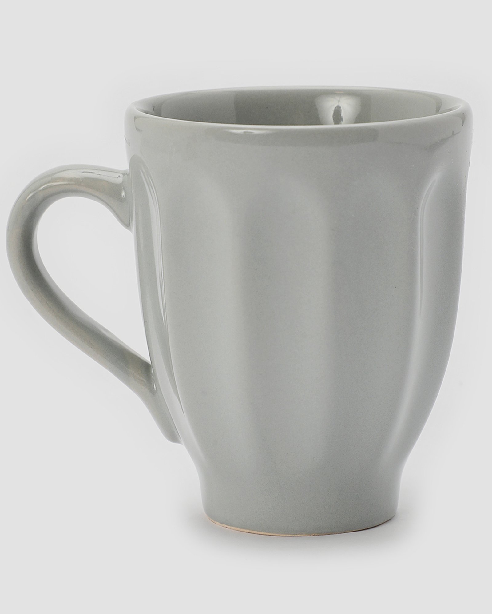Conjunto caneca 4 peças de cerâmica básicos 280ml cada cinza | Casa Riachuelo