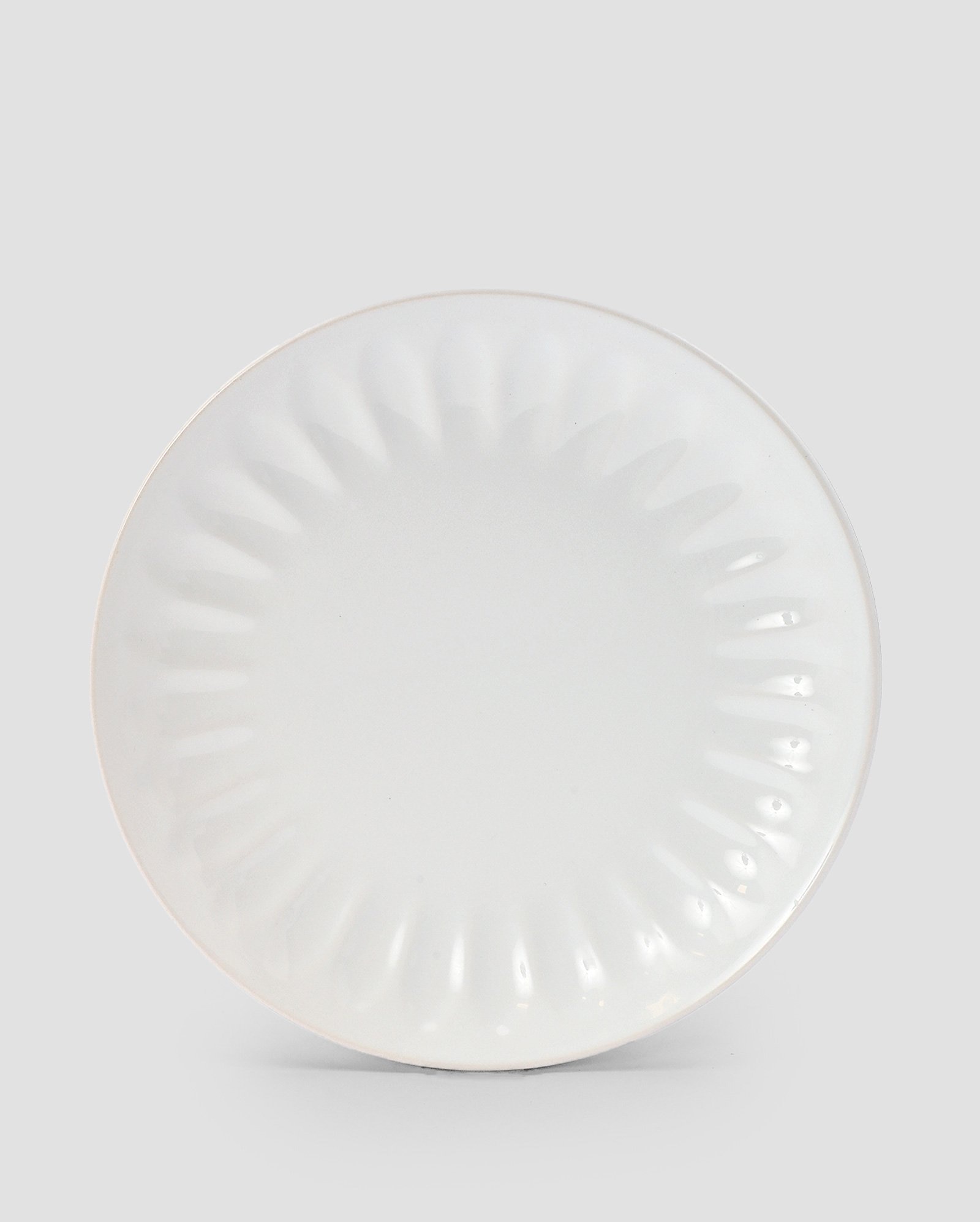 Conjunto prato de sobremesa 4 peças cerâmica básicos 21cm cada off-white | Casa Riachuelo