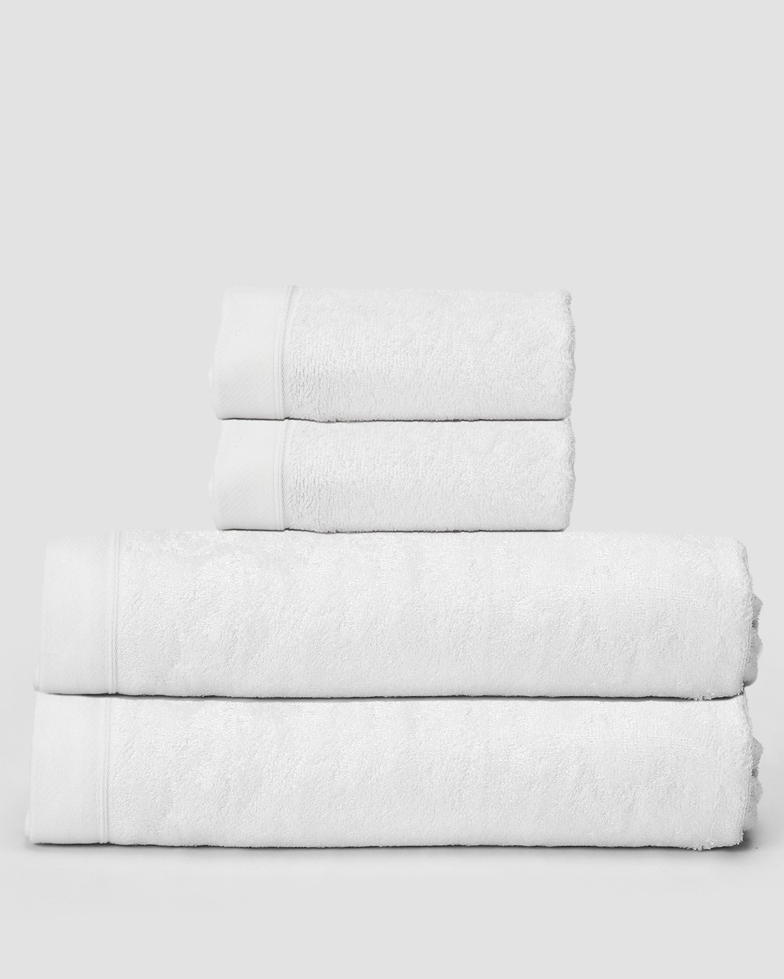 Kit toalha de banho gigante 2 peças + toalha de rosto 2 peças bambu branco | Casa Riachuelo