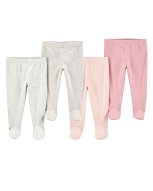 Enxoval bebê 4 peças cós elástico liso e listrado multicor | Carter's