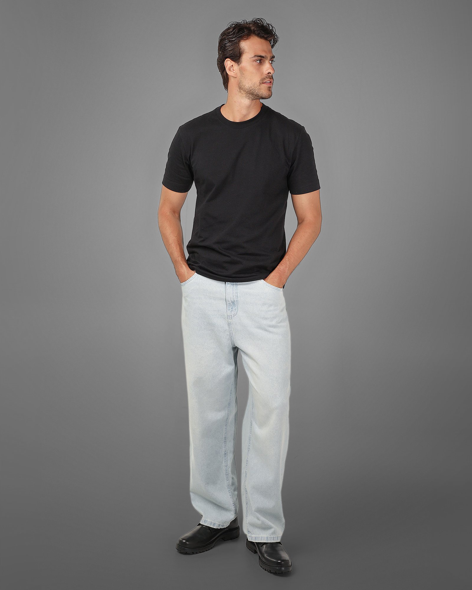 Kit camiseta masculina 4 peças algodão Tech UltraCotton preto