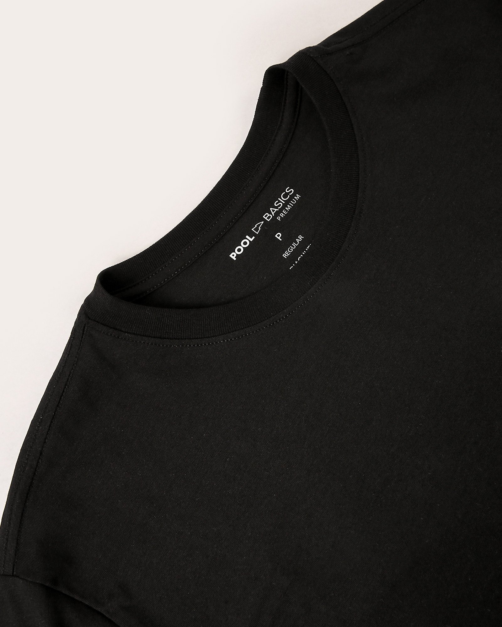 Kit camiseta masculina 3 peças algodão peruano preta