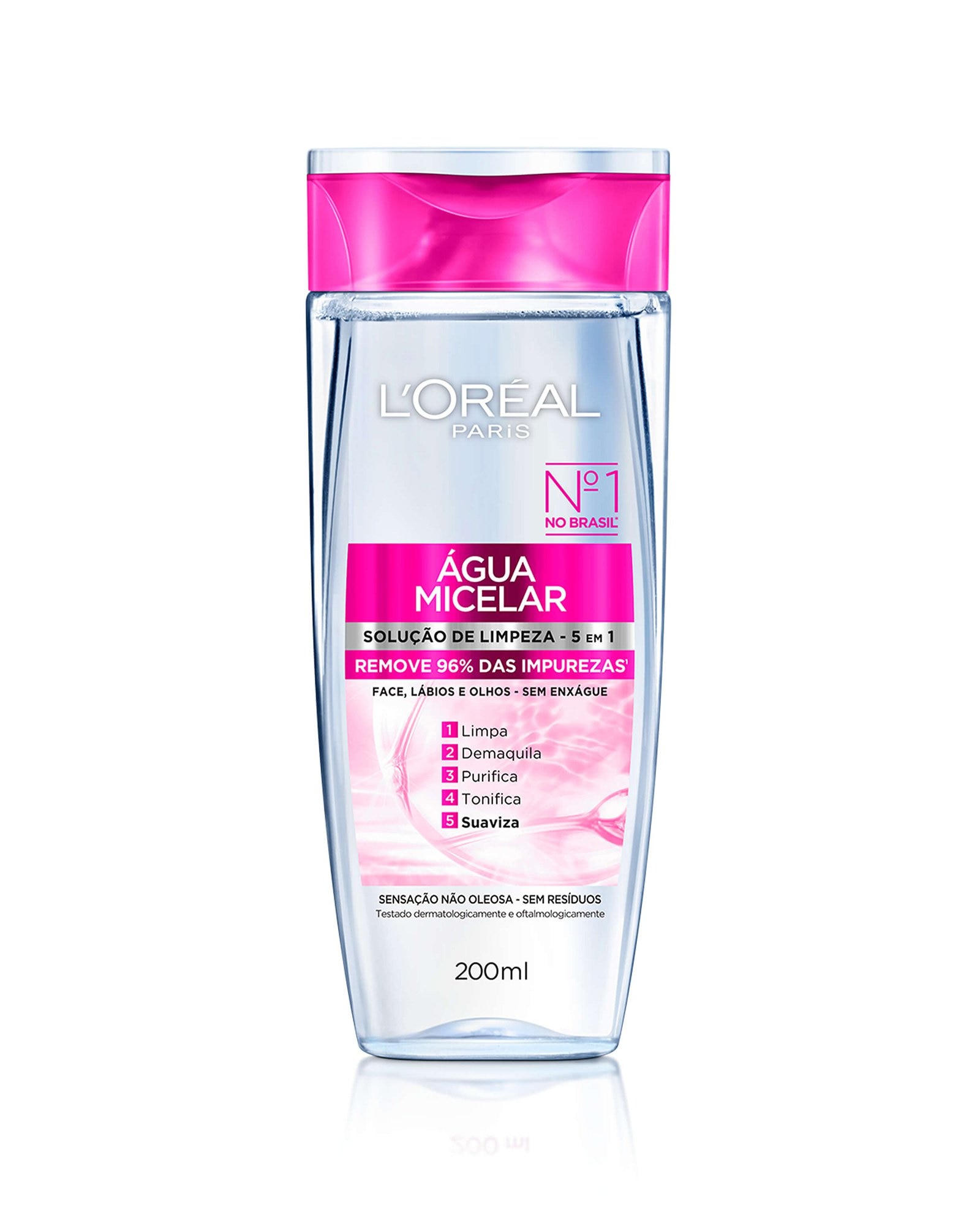 Kit lenço demaquilante 3 pacotes de 20 unidades + água micelar limpeza 5 em 1 200ml | Riachuelo + L'Oréal Paris 