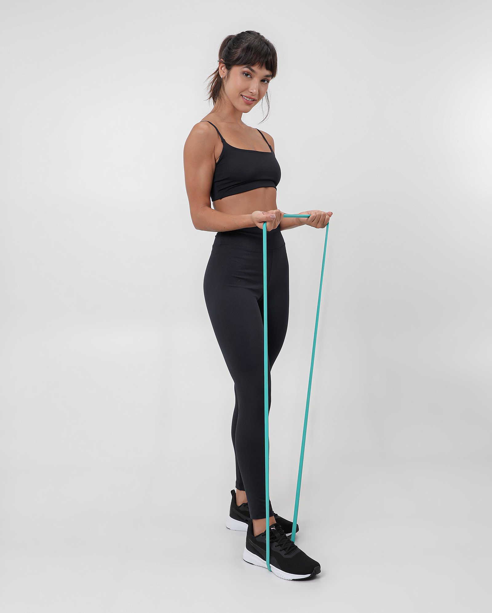 Kit calça legging esportiva 2 peças de poliamida preta | BodyWork by Riachuelo