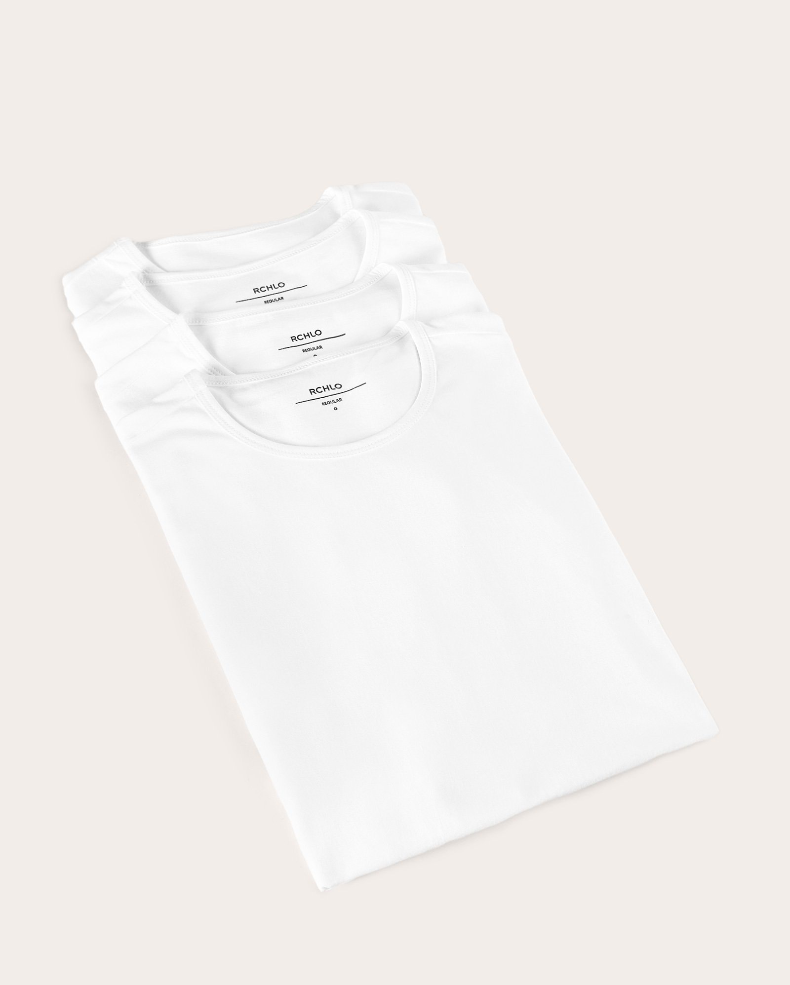 Kit camiseta masculina 4 peças regular manga curta branca | Pool Basics