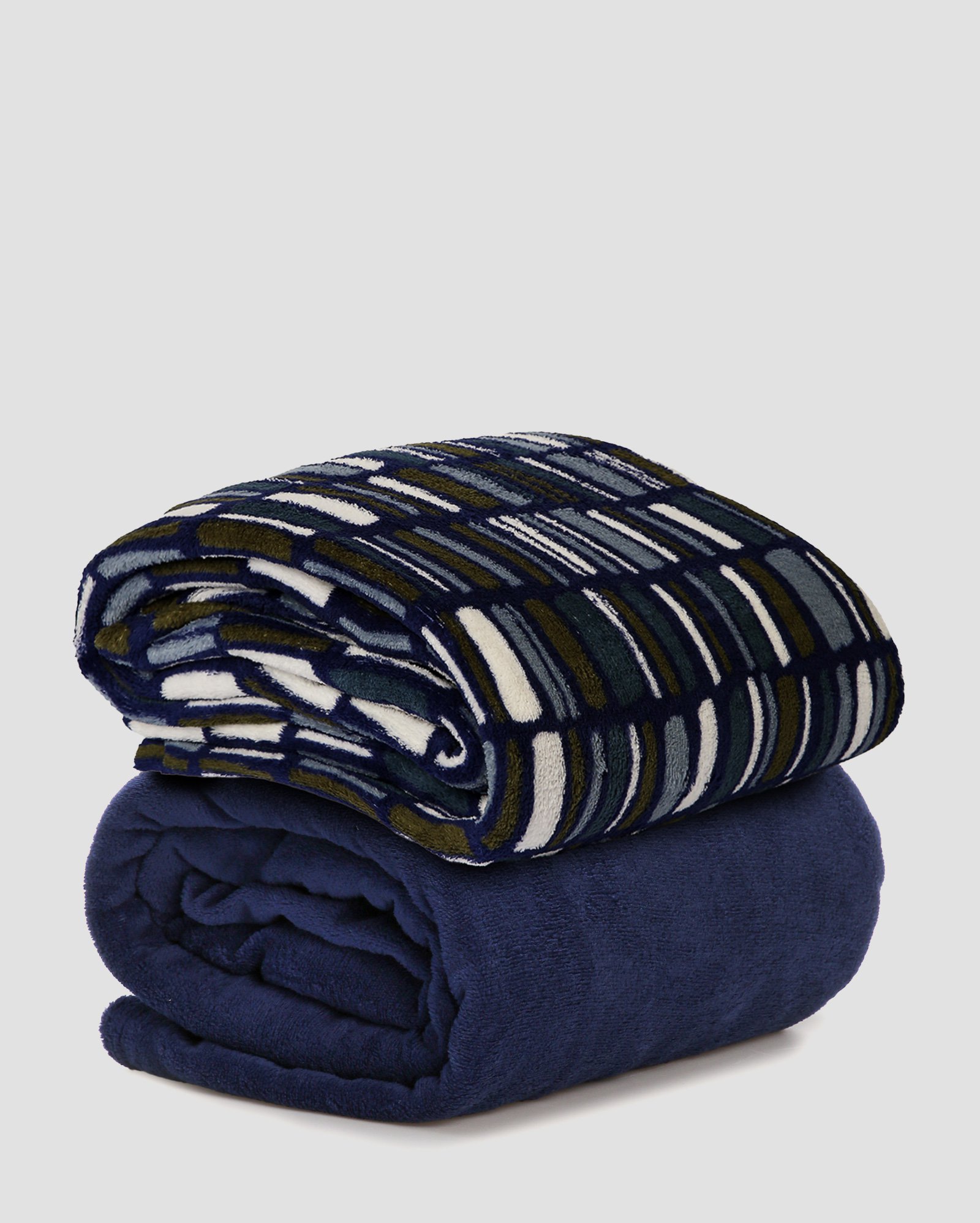 Kit manta solteiro 2 peças microfibra em fleece Iron Tamara multicor | Casa Riachuelo