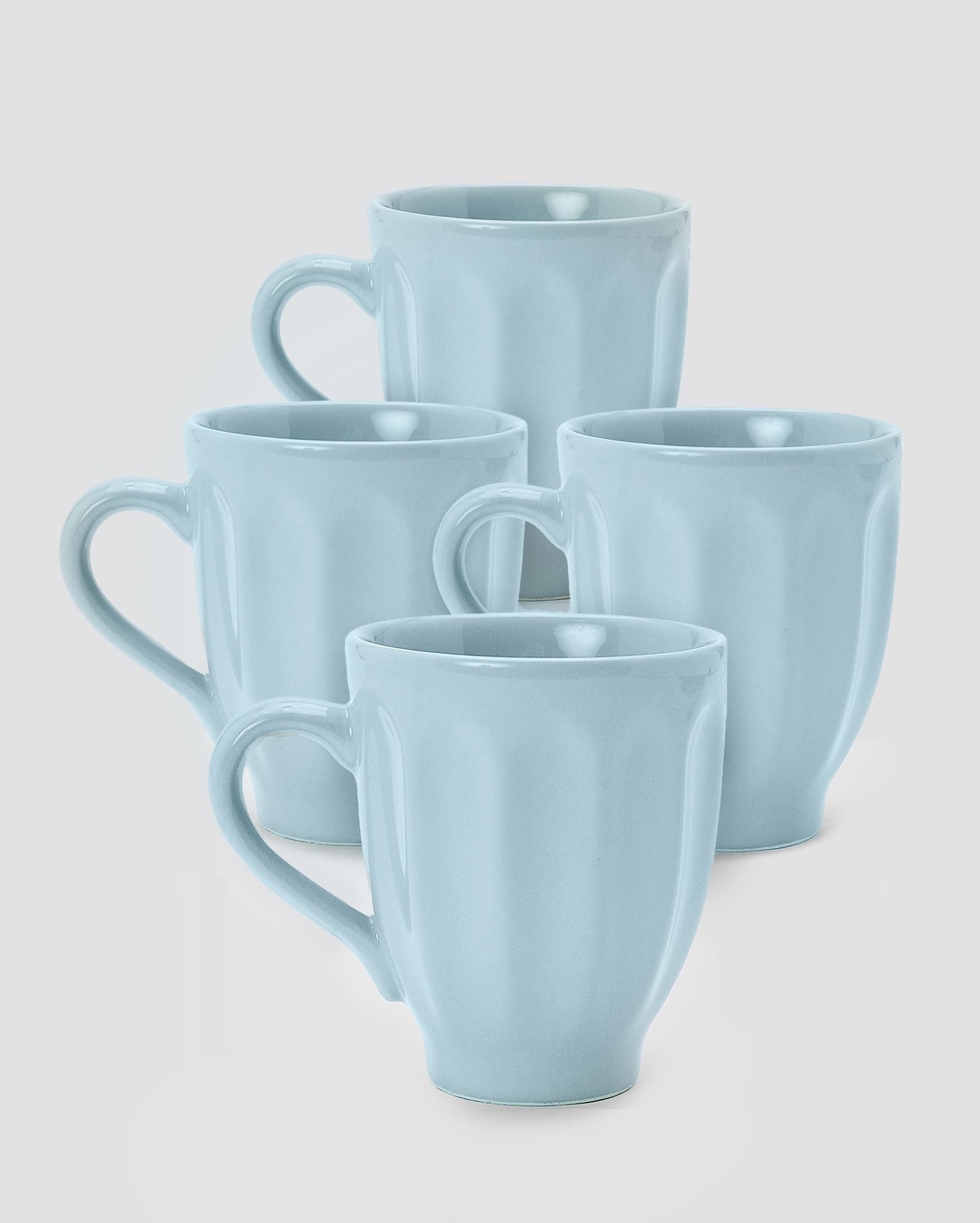 Conjunto caneca 4 peças de cerâmica básicos 280ml azul | Casa Riachuelo