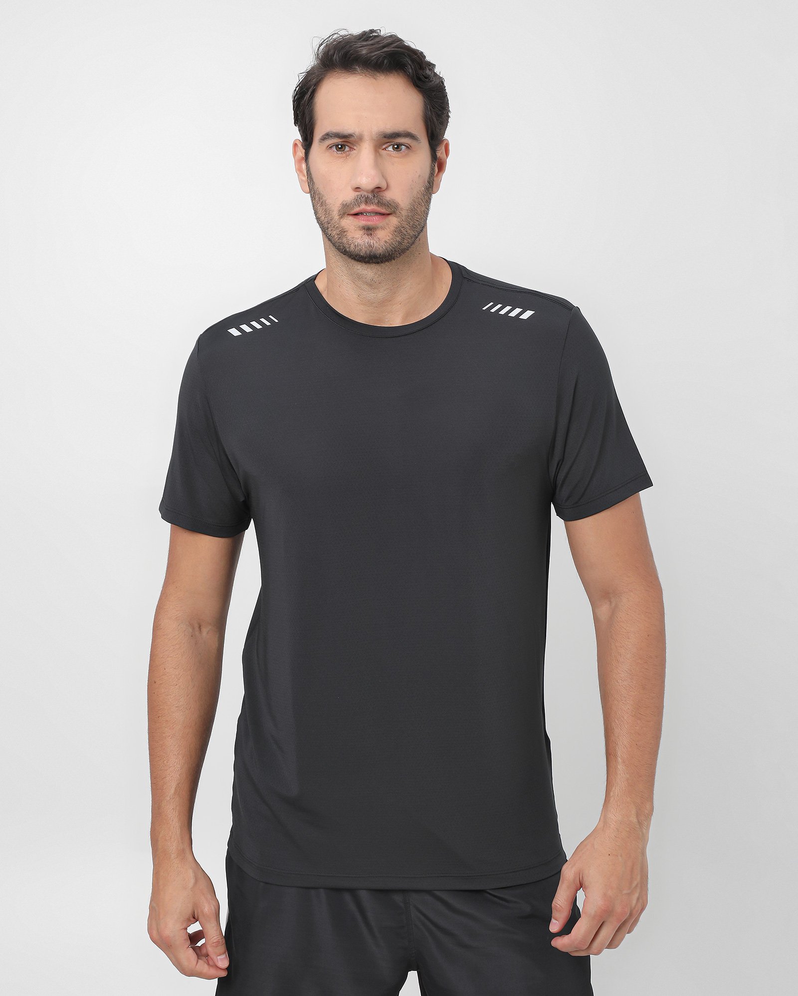 Kit camiseta esportiva masculina 3 peças ultra air refletiva preta | BodyWork by Riachuelo