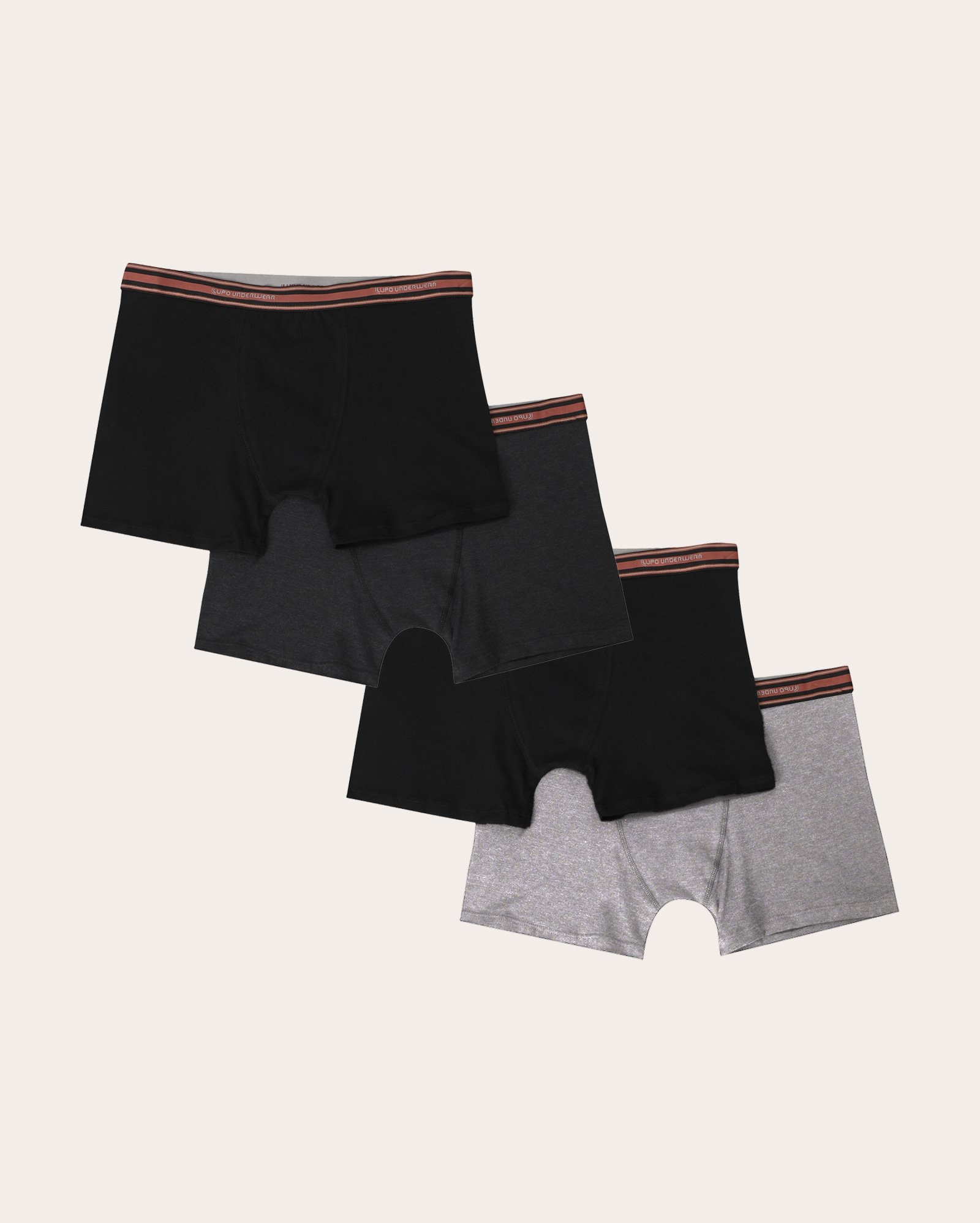 Kit cueca boxer 4 peças mescla multicor | Lupo