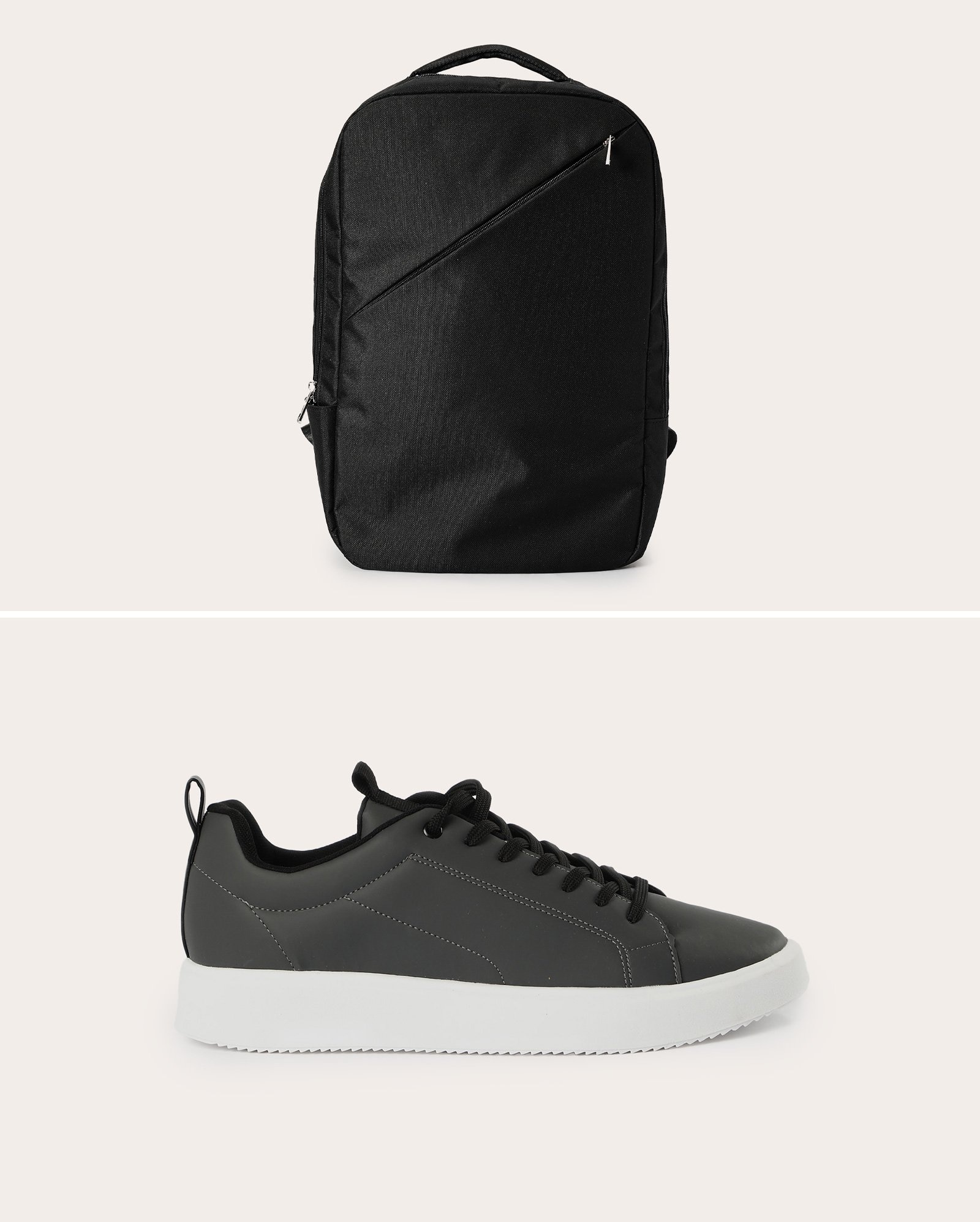 Kit mochila masculina com bolso + tênis cano baixo pespontos multicor | Riachuelo