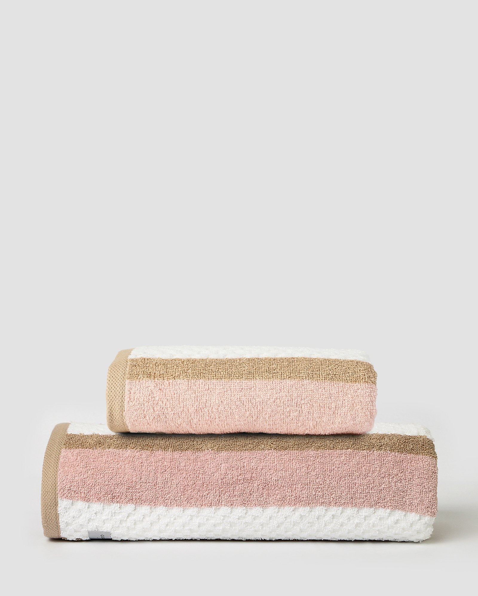Kit toalha de banho + toalha de rosto Belistra estampada rosa | Buddemeyer