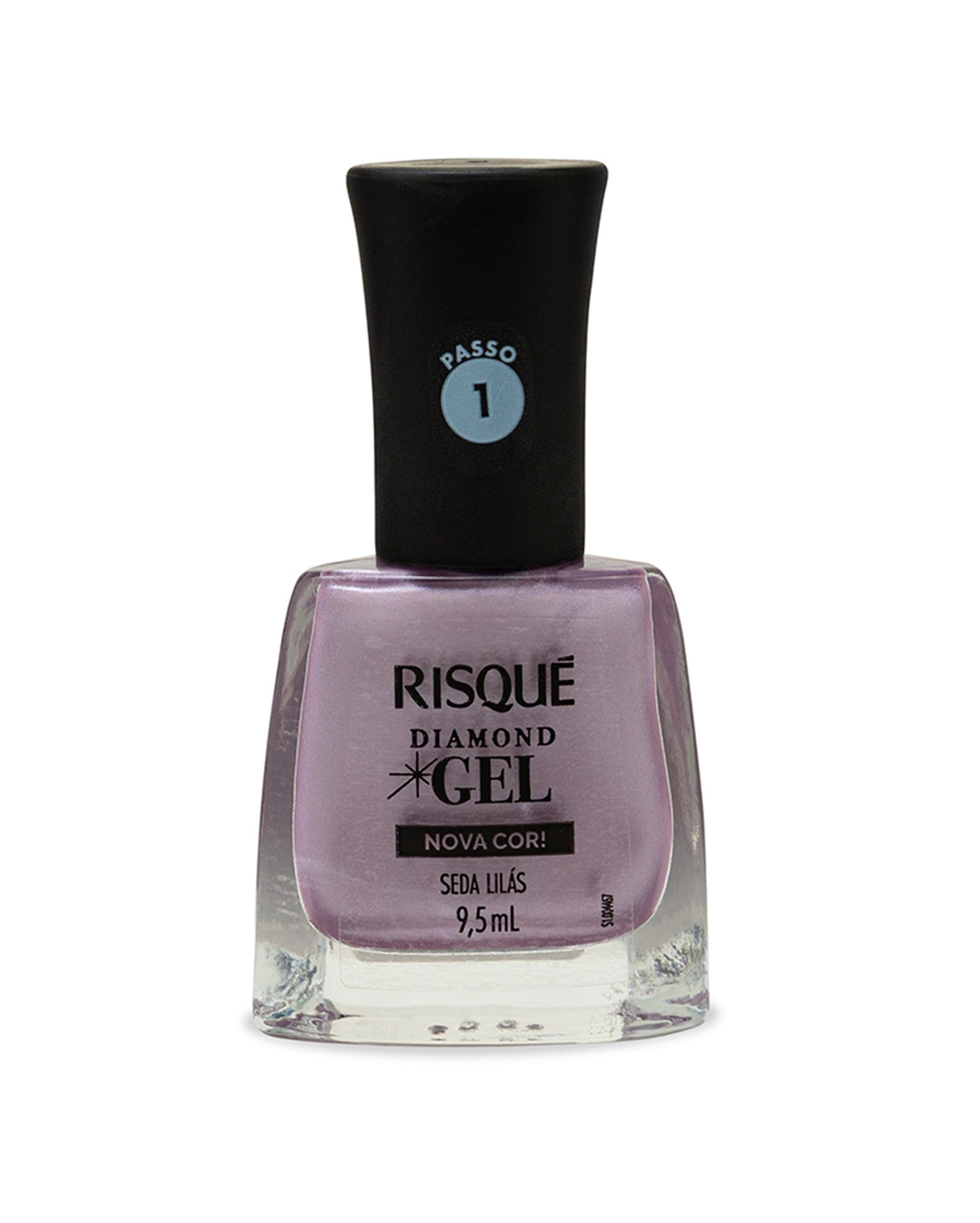 Kit esmalte Diamond Gel Seda Lilás 9,5ml + top coat fixador 9,5ml | Risqué