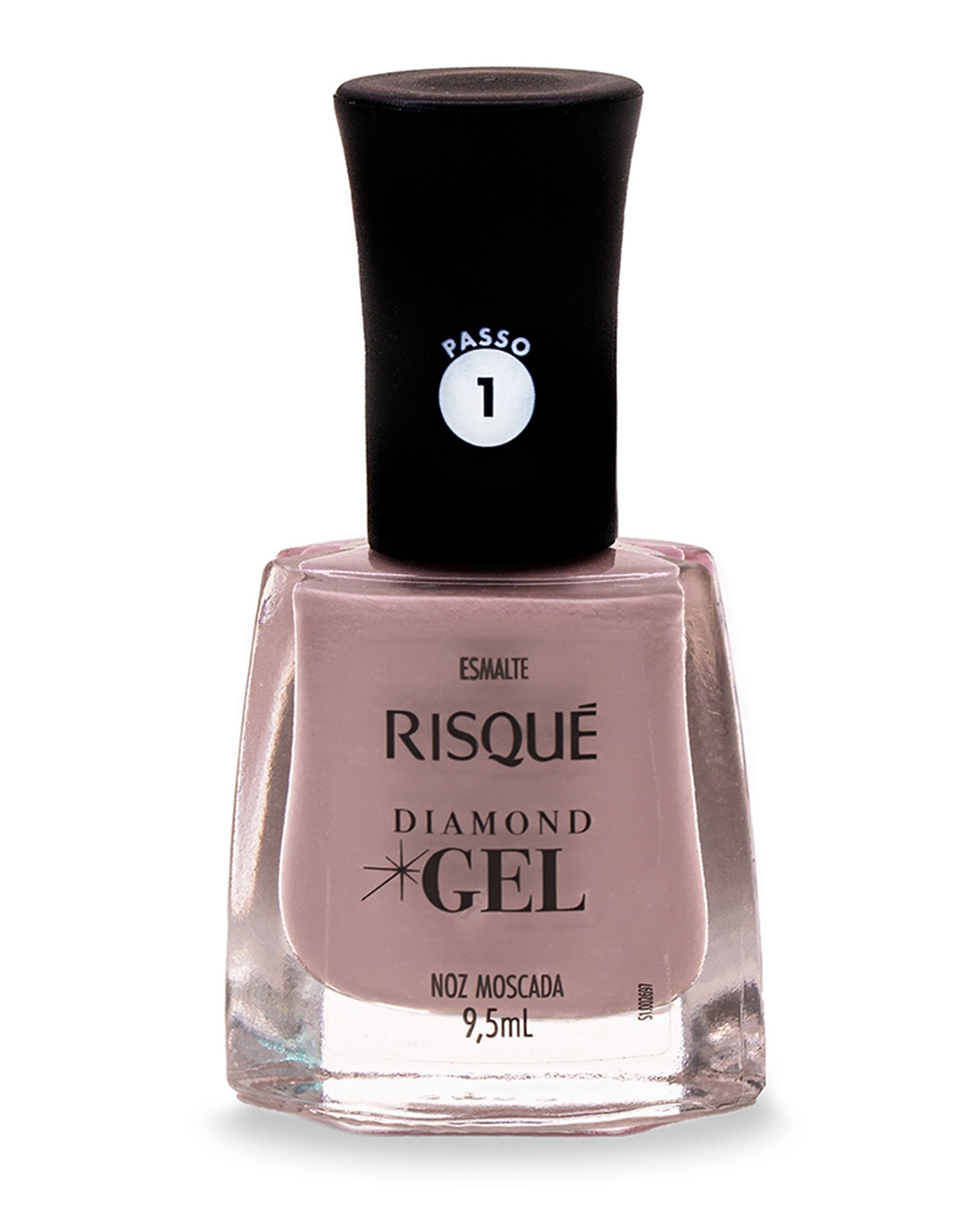 Kit esmalte Diamond Gel Noz Moscado 9,5ml + top coat fixador 9,5ml | Risqué
