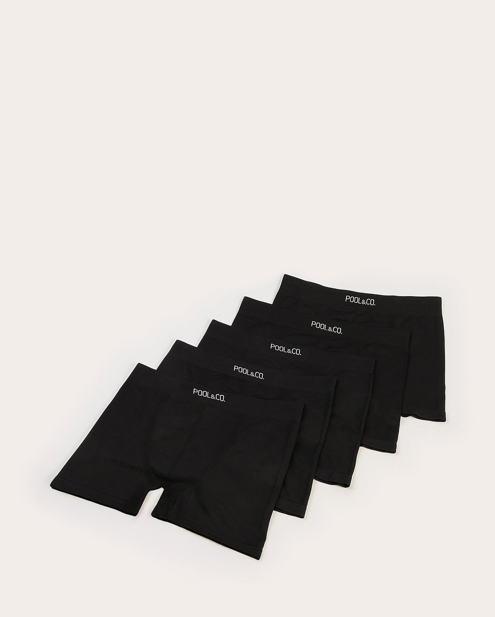 Kit cueca boxer 5 peças conforto preta | Pool