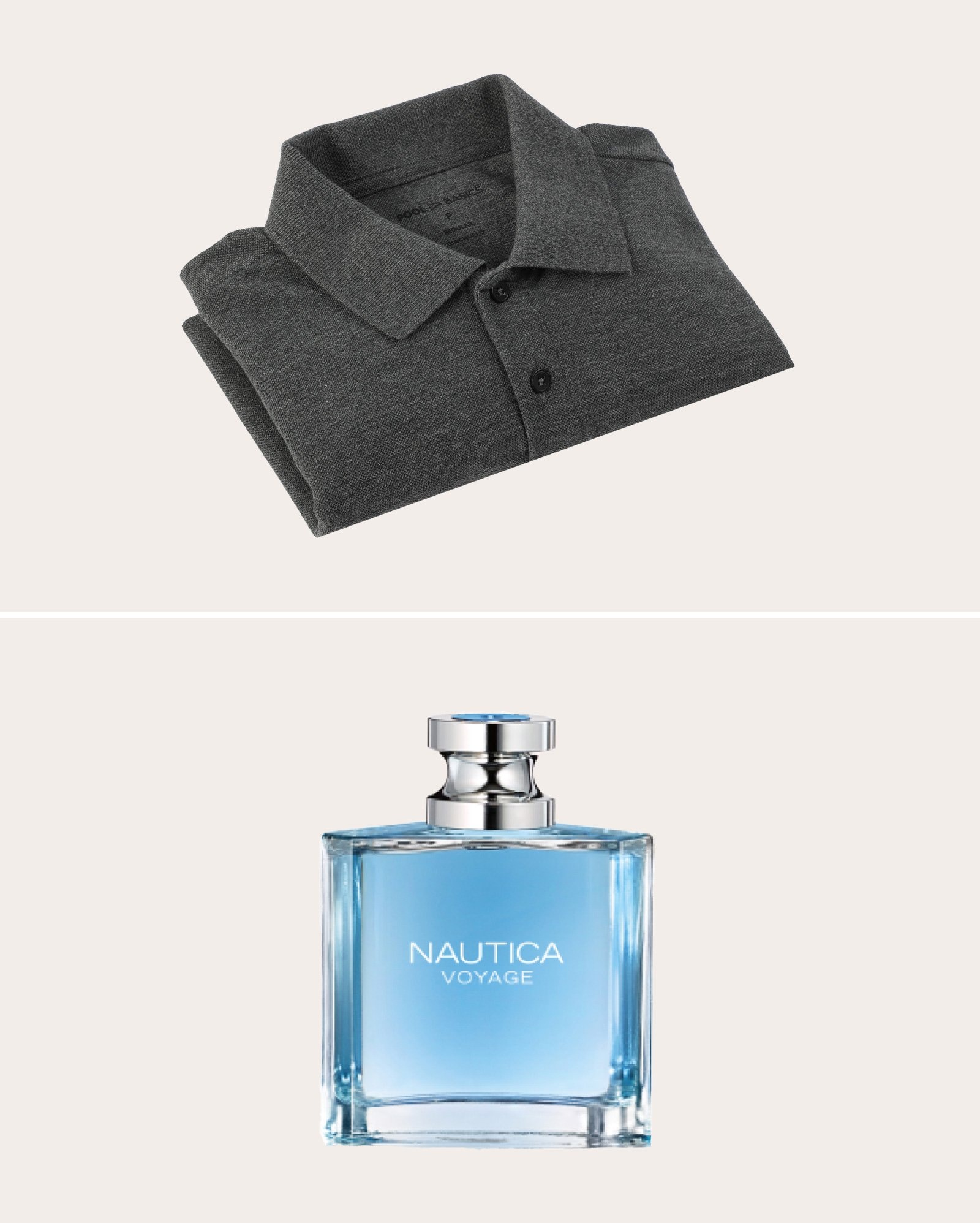 Kit Polo Legacy regular azul Pool Basics + perfume masculino Voyage EDT Nautica