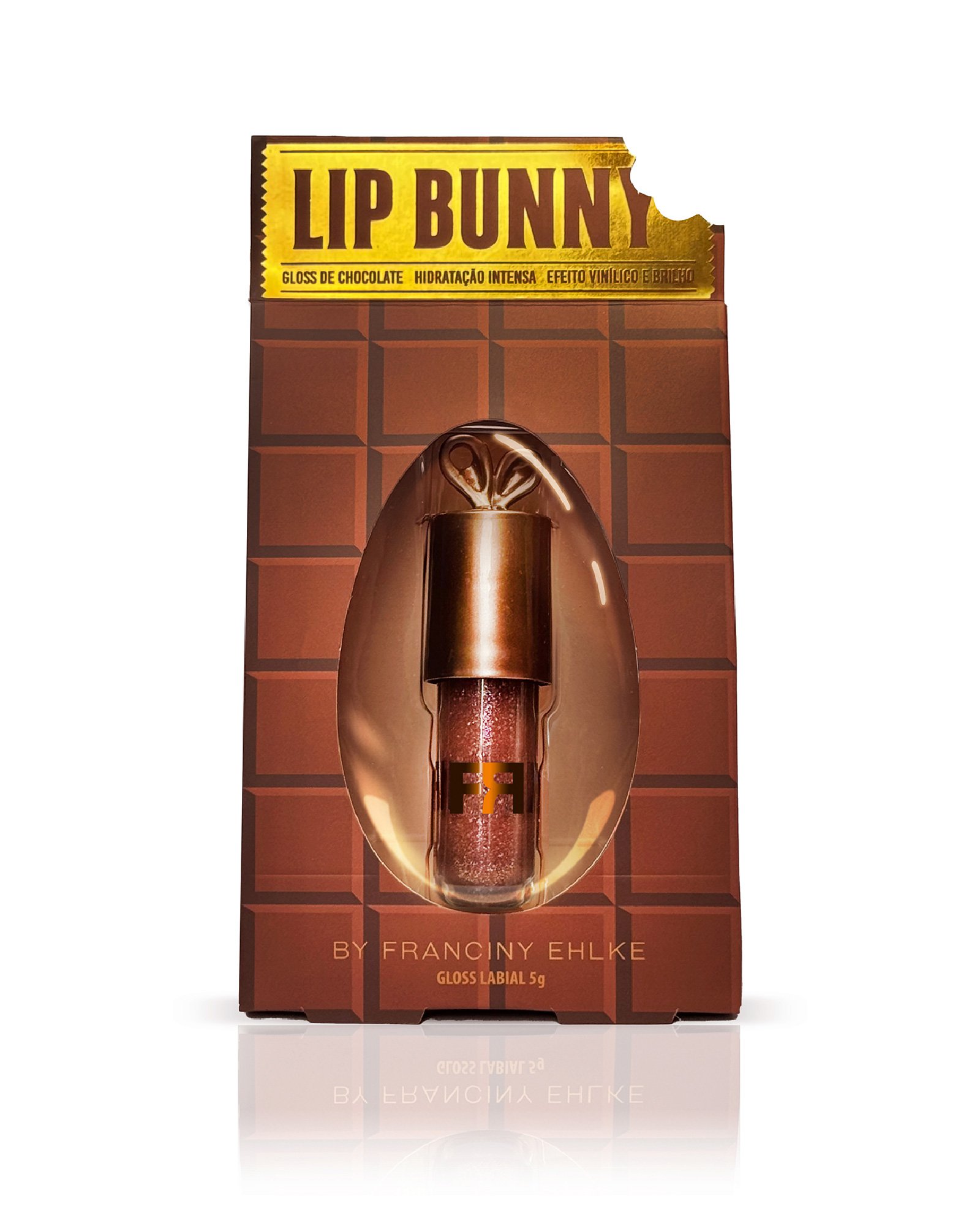 Kit gloss labial Lip Bunny chocolate 5g + stick tint balm vinho 6,3g + caneta delineadora Pullpen 9g | Fran by Franciny Ehlke