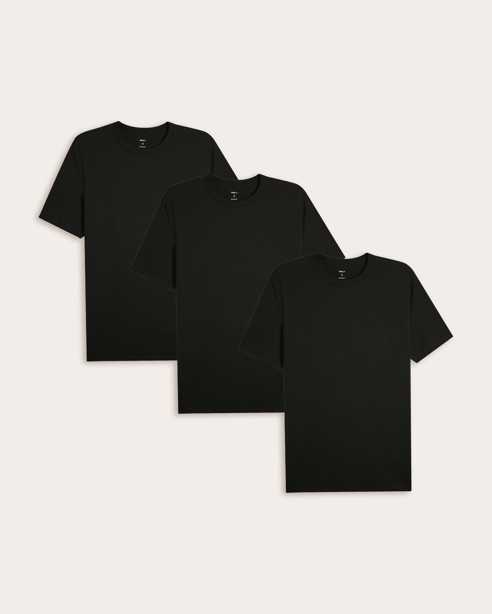 Kit camiseta juvenil unissex 3 peças básicos preta