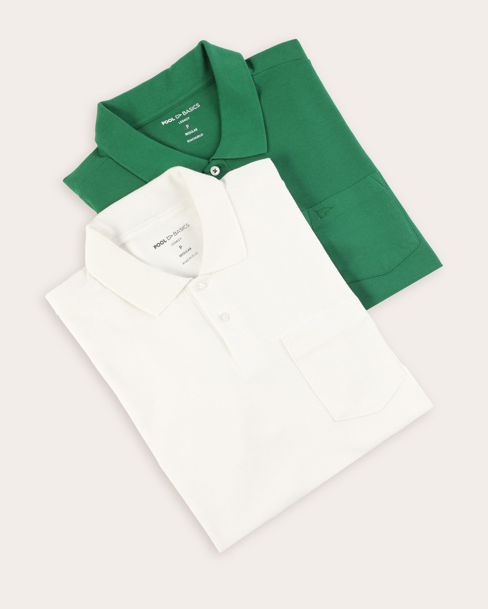 Kit camisa polo masculina 2 peças Pool Legacy piquet com bolso multicor
