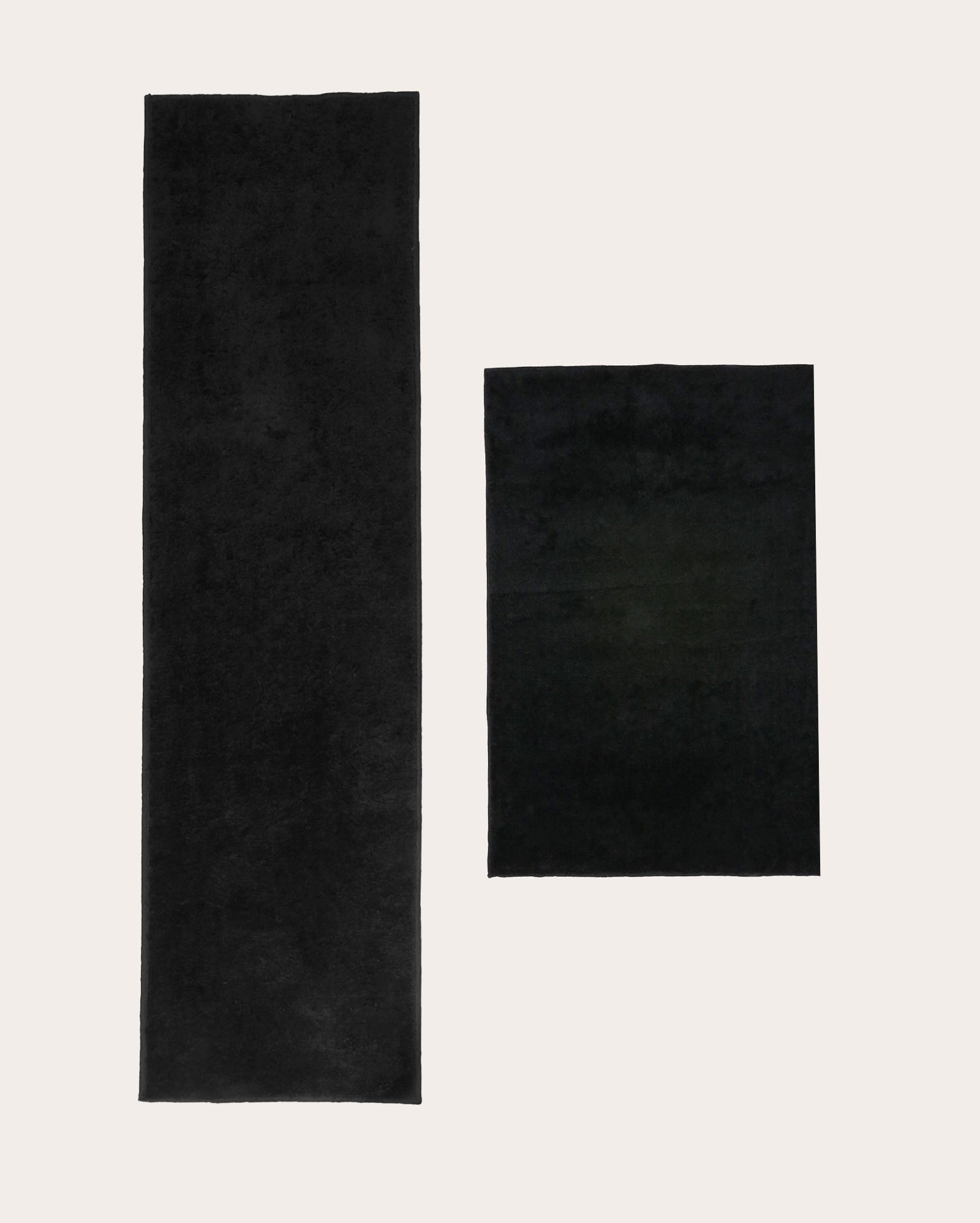 Kit tapete 50x100cm + passadeira 50x180cm Comfort preto | Casa Riachuelo