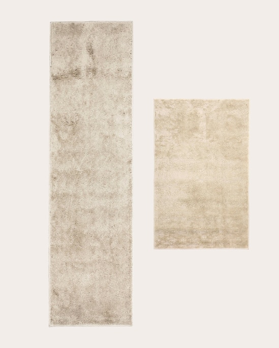 Kit tapete 50x100cm + passadeira 50x180cm Comfort bege | Casa Riachuelo